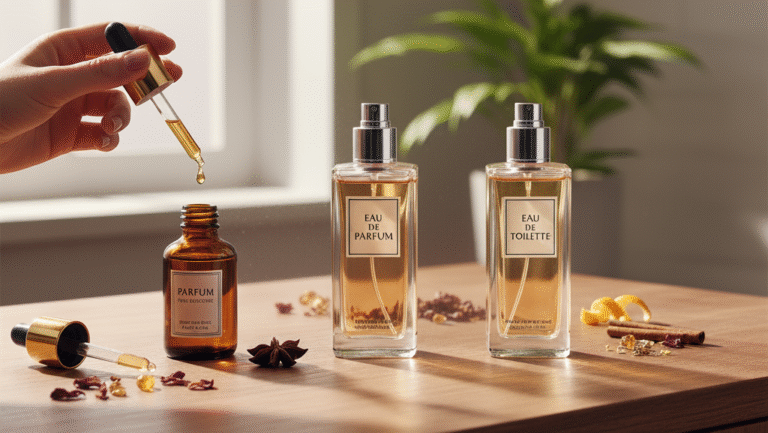 Obraz pokazujący rustykalne, rzemieślnicze laboratorium perfumiarskie